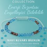 Sertifikalı Enerji Sızıntısı Engelleyici Aura Kalkanı Bilekliği - Mavi Kuvars Taşı