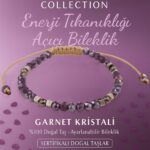 Sertifikalı Enerji Tıkanıklığı Açıcı Güç Bilekliği - Lal Garnet Kristali ve Terahertz Taşı