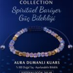 Sertifikalı Spiritüel Bariyer ve Enerji Güçlendirme Bilekliği - Aura Dumanlı Kuvars ve Terahertz