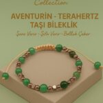 Sertifikalı Aventurin Terahertz Doğal Taş Bileklik - Şans Şifa Bolluk Enerji Dengesi