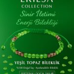 Sertifikalı Sinir İletimi ve Enerji Akışı Destekleyici Bilekliği - Yeşil Topaz Terahertz Doğal Taş