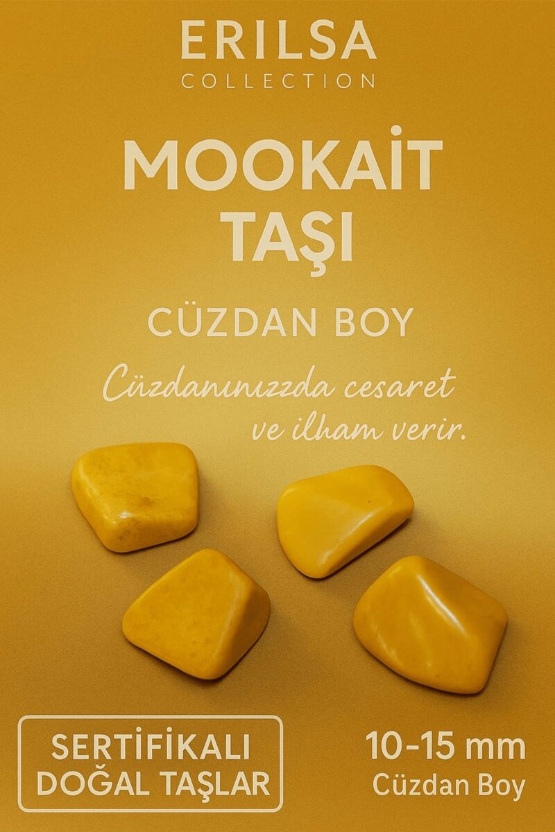 Sertifikalı Mookait Jasper Taşı Kütle 10-15 mm Cüzdan Boy – Cesaret ve İlham Taşı