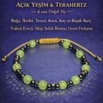 Sertifikalı Trakea Enerji Akışı Ve Soluk Borusu Uyum Bilekliği – Açık Yeşim Jade 6mm Doğal Taş
