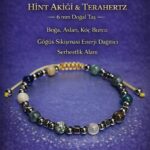 Sertifikalı Göğüs Sıkışması Enerji Dağıtıcı Bileklik – Hint Akiği Ve Terahertz 6 Mm Doğal Taş