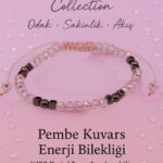 Sertifikalı Kalp Sakinliği Frekans Aktivasyonu Bilekliği – Pembe Kuvars ve Terahertz Doğal Taş 4 mm