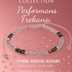 Sertifikalı Performans Frekansı Enerji Bilekliği - Pembe Kristal Kuvars ve Terahertz Doğal Taş 4 mm