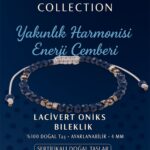 Sertifikalı Yakınlık Harmoni Enerji Aktivasyonu Bilekliği – Lacivert Oniks ve Terahertz Doğal Taş