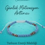 Sertifikalı Günlük Motivasyon Artırıcı Enerji Bilekliği – Turkuaz ve Terahertz Doğal Taş 4 mm