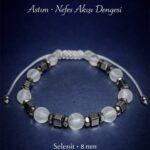 Sertifikalı Astım Nefes Akışı ve Enerji Denge Bilekliği – Selenit Taşı