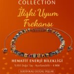 Sertifikalı İlişki Uyumu Frekansı Aktivasyon Bilekliği – Hematit ve Terahertz Doğal Taş 4 mm