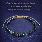 Sertifikalı Akciğer Genişleme Enerji Kapısı Nefes Alanı Açıcı Frekans Bilekliği - Krizokol Doğaltaş