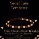 Sertifikalı Varis Enerji Dolaşım Bilekliği – Sedef Taşı ve Terahertz Doğal Taş 4 mm Ayarlanabilir