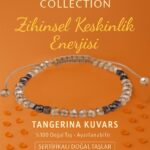 Sertifikalı Zihinsel Keskinlik Enerjisi Bilekliği – Tangerina Kuvars ve Terahertz Doğal Taş 4 mm