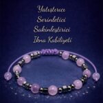 Sertifikalı Yatıştırıcı ve Sakinleştirici Bilekliği – Kunzit Taşı Terahertz Taşı 6mm Doğal Taş