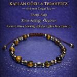 Sertifikalı Zihin Açıklığı Özgüven Cesaret Stres Bilekliği - Kaplangözü Terahertz Doğal Taş 6mm
