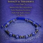Sertifikalı Zihinsel Odak Ve Nefes Genişletme Bilekliği – Sodalit Ve Terahertz 6 Mm Doğal Taş