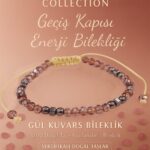 Sertifikalı Geçiş Kapısı Enerji Aktivasyonu Bilekliği – Gül Kuvars ve Terahertz Doğal Taş 4 mm