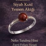 Sertifikalı Nefes Tutulma Hissi Yüzüğü – Siyah Kızıl Yemen Akik Ayarlamalı İnce Kasa Akrep Koç Aslan