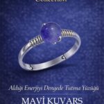 Sertifikalı Alınan Enerjiyi Dengeleme Yüzüğü – Mavi Kuvars Ayarlanabilir Terazi Yengeç Balık Burcu