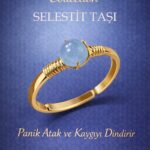 Sertifikalı Panik Atak ve Kaygı Denge Yüzüğü – Selestit Taşı Ayarlanabilir Gold Balık Yengeç Burcu