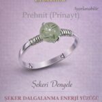 Sertifikalı Şeker Dalgalanma Enerji Yüzüğü – Prehnit Ayarlamalı İnce Kasa Boğa Başak Yengeç Burcu