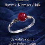Sertifikalı Uykuda Sıçrama Enerji Yüzüğü – Bayrak Kırmızı Akik Ayarlanabilir İnce Kasa Koç Akrep Burcu