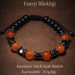 Sertifikalı Vertigo Denge Panik Atak Anksiyete Kalp Çarpıntısı Bilekliği – Karnelyan Akik Oniks Taşı