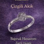 Sertifikalı Bağırsak Hassasiyeti Enerji Yüzüğü – Çizgi Akik Taşı Ayarlamalı İnce Başak Yengeç Oğlak