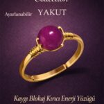 Sertifikalı Kaygı Blokaj Kırıcı Enerji Yüzüğü – Yakut Taşı Ayarlanabilir Gold Akrep Oğlak Koç Burcu