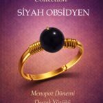 Sertifikalı Menopoz Dönemi Enerji Yüzüğü – Siyah Obsidyen Ayarlanabilir Gold İnce Kasa Başak Oğlak