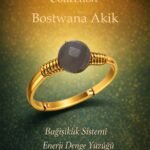 Sertifikalı Bağışıklık Enerji Denge Yüzüğü – Botswana Akik Taşı Ayarlamalı Gold İnce Akrep Oğlak