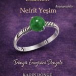 Sertifikalı Kadın Döngü Enerji Blokaj Yüzüğü – Nefrit Yeşim Taşı Ayarlamalı İnce Yengeç Boğa Terazi