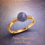 Sertifikalı Dikkat Dağınıklığı Enerji Yüzüğü – Angelit Melek Taşı Ayarlamalı Gold İnce Kova Balık