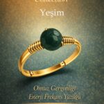 Sertifikalı Omuz Gerginliği Enerji Frekans Yüzüğü – Yeşim Taşı Ayarlanabilir Gold İnce Boğa Terazi