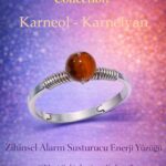 Sertifikalı Zihinsel Alarm Susturucu Yüzük – Karneol Taşı Ayarlamalı İnce Kasa İkizler Başak Terazi