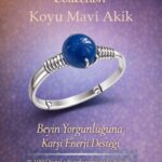 Sertifikalı Beyin Yorgunluğu Enerji Yüzüğü – Koyu Mavi Akik Ayarlamalı İnce Kasa İkizler Başak Burcu