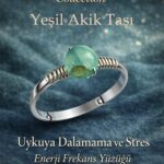 Sertifikalı Uykuya Dalamama Enerji Yüzüğü – Yeşil Akik Ayarlanabilir Gümüş Kasa Yengeç Balık Burcu