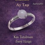 Sertifikalı Kas Tutulması Enerji Yüzüğü – Ay Taşı Ayarlanabilir İnce Kasa Yengeç Balık Terazi Burcu