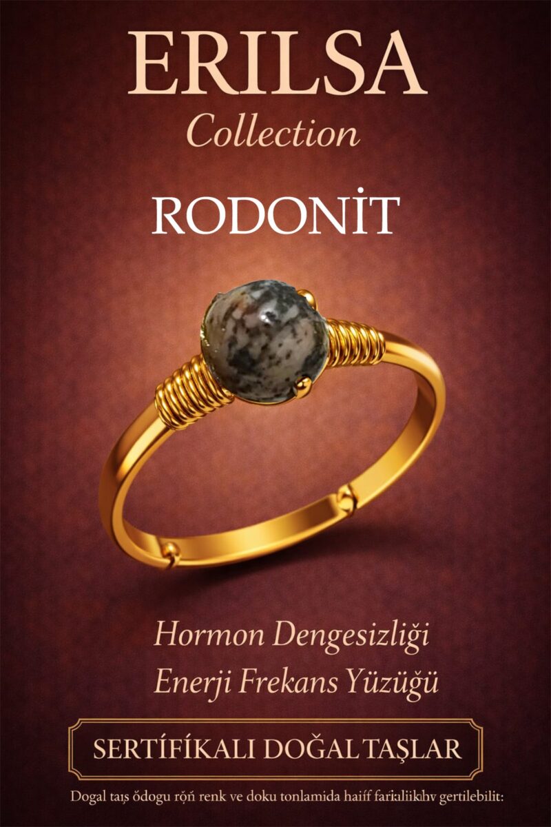 Sertifikalı Sindirim Enerji Yüzüğü – Jasper Taşı Ayarlanabilir Gold İnce Kasa Yengeç Başak Burcu